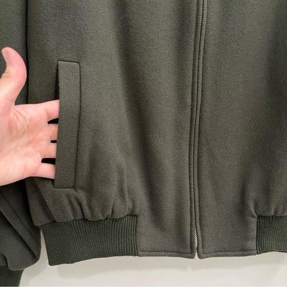 Vintage Evergreen wool bomber jacket men’s medium olive army green - Picture 4 of 9
